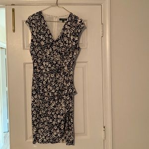 Lauren by Ralph Lauren black and white floral dress size 6